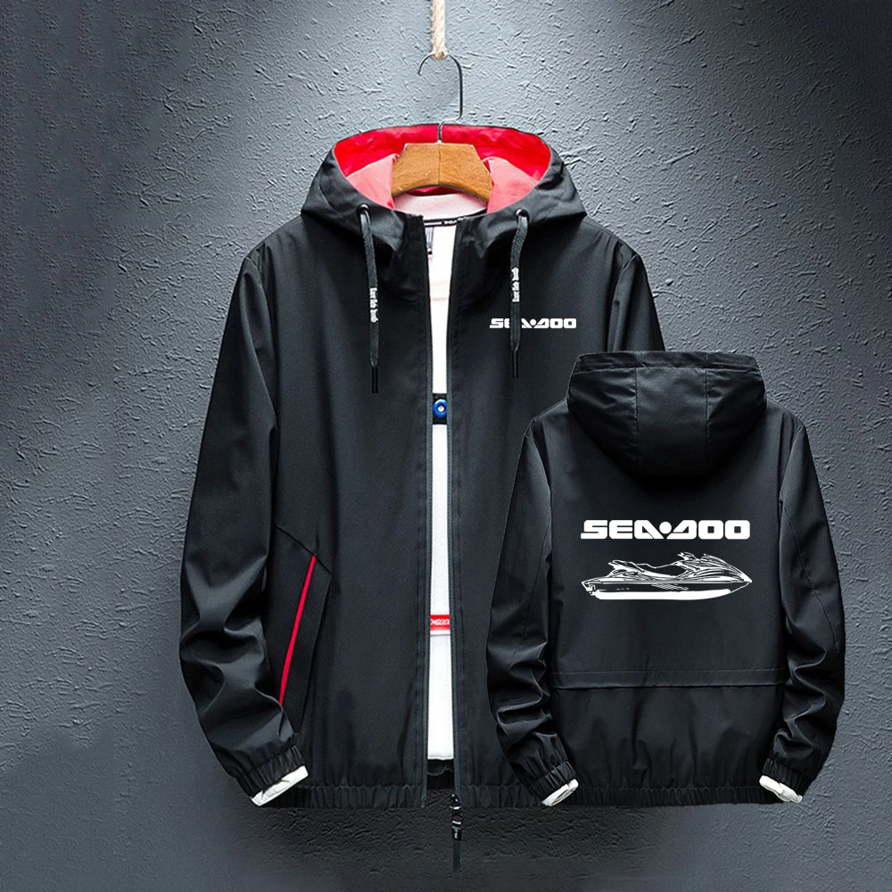 Sea Doo Seadoo Moto 2024 Men's New Styl Hooded Long Sleeves Printing Jackets High Quality Fashion Zipper Hoodies Coats Tops