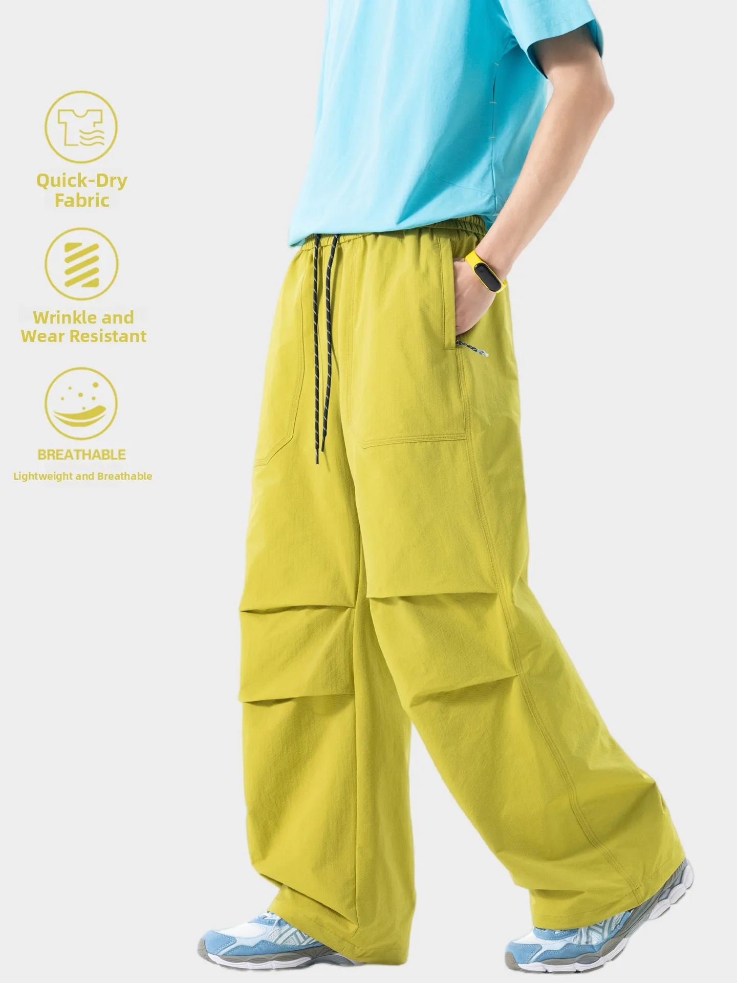 

Outdoor Climbing Quick Dry Breathable Lightweight Loose Men's Summer Workwear Trousers Unisex Hiking Sports Utility Pants