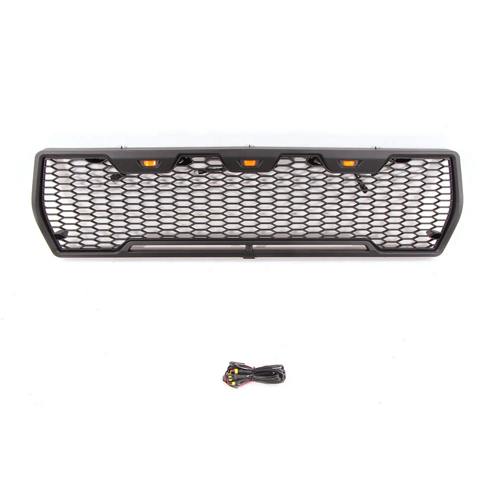 Truck Parts Front Bumepr Grill Mesh Grille W/LED Other Exterior Accessoriesabs ABS Car Racing Grill Fit For Ford F150 1978 1979