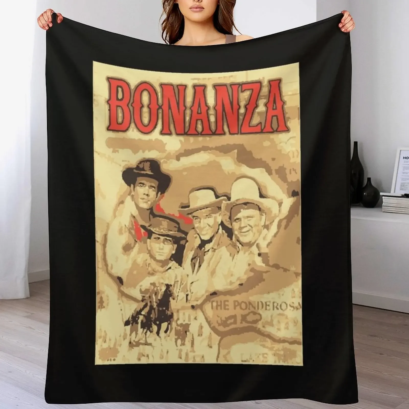 

Poster bonanza Throw Blanket Flannel Fabric Tourist anime Blankets