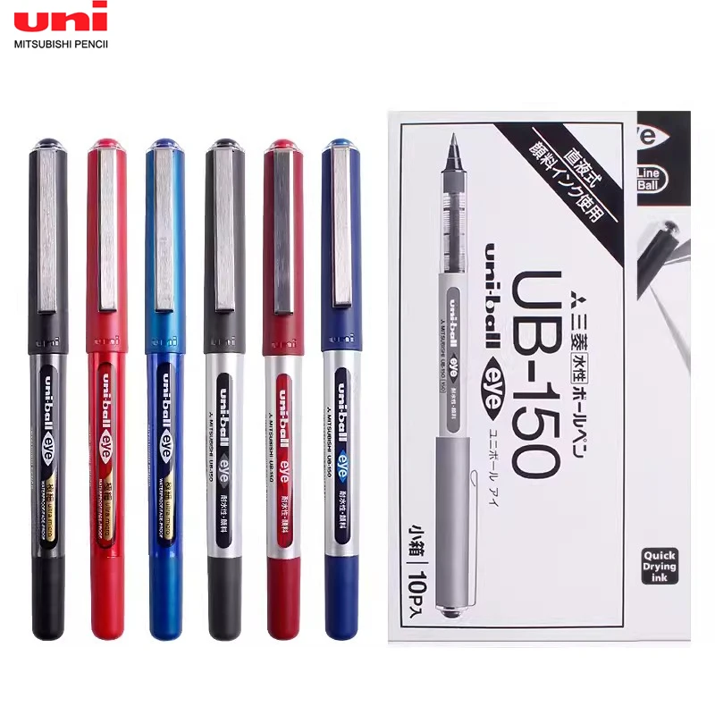 UNI 문구 마이크로 젤 펜, 0.38/0.5mm 대용량 UB-150 직선 액체 볼펜, 학습 및 사무용품