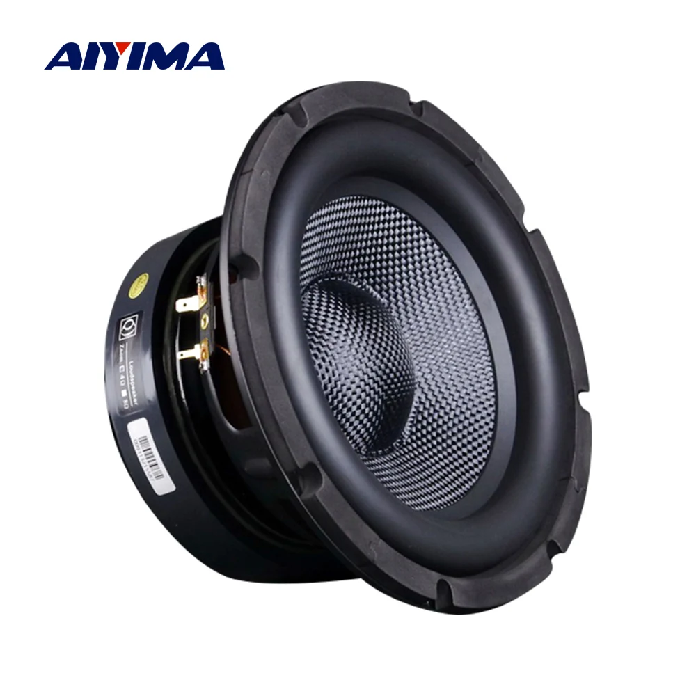 

AIYIMA 1Pcs 8 Inch Subwoofer 400W 4 Ohm 8 Ohm Super Bass Speaker Glass Fiber Audio Home Theater Subwoofer For 3 Way Speaker Bass