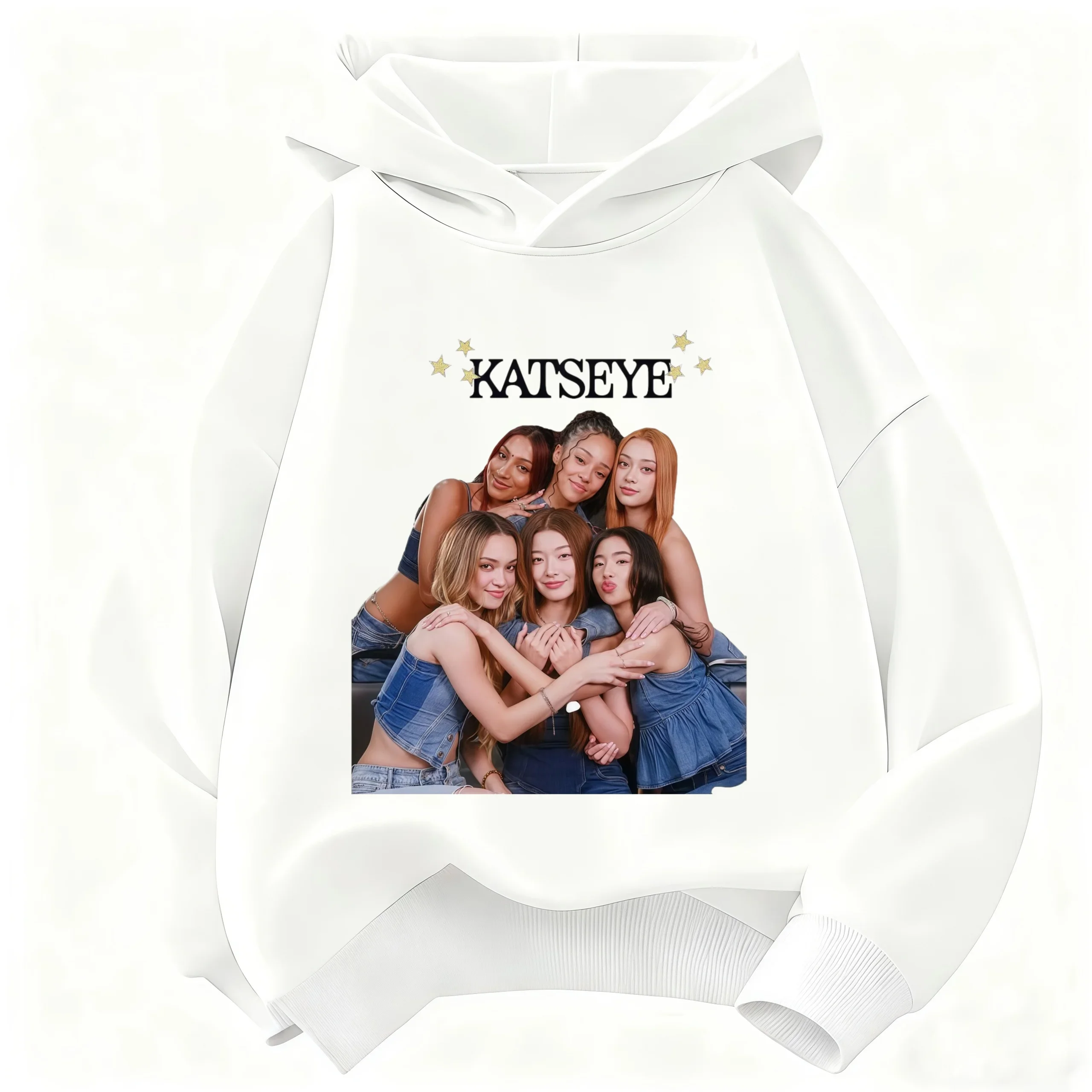 Kinder-KATSEYE-Hoodie, Mädchen und Jungen, lässiger Kapuzenpullover mit langen Ärmeln, modisches Grafikdesign, Pullover für Kinder, Alltags-Streetwear-Oberteil. – Detail 13