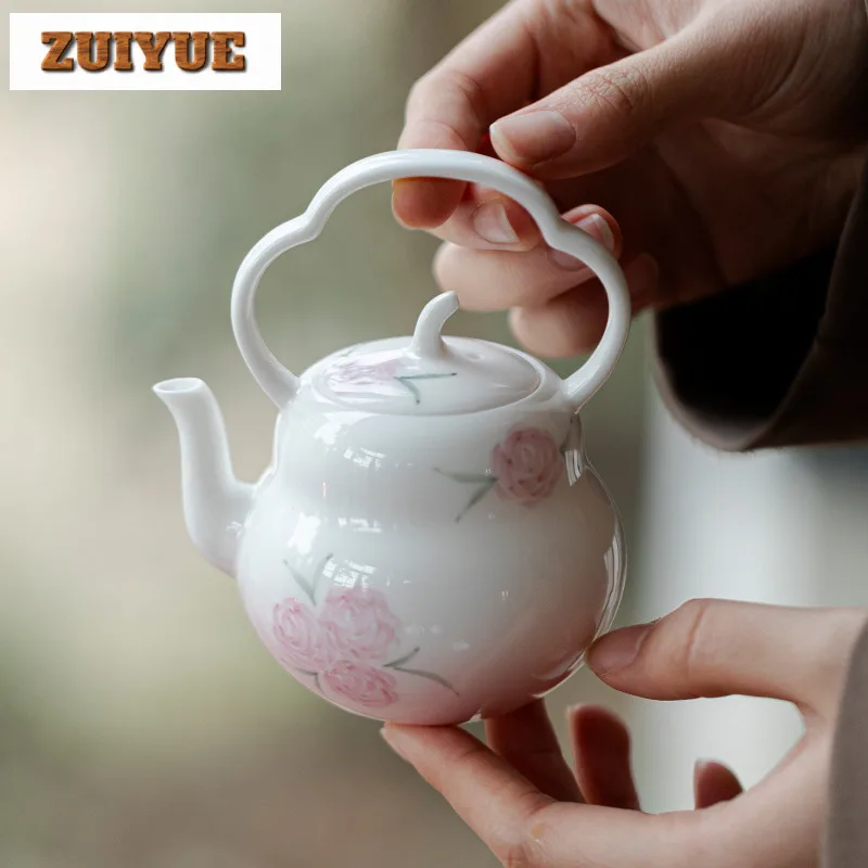 

160ml Underglaze Color Hand-painted Teapot Handmade Tea Infuser Pot Tea Making Kettle With Ball Hole Green Tea Cha Decoration