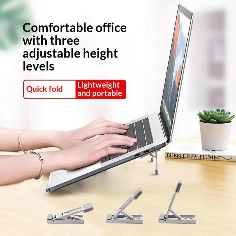 2Pcs Adjustable Tilt & Portable Mini Laptop Feet Foldable Keyboard Riser Stand For Desk Ergonomic Computer Keyboard Lift
