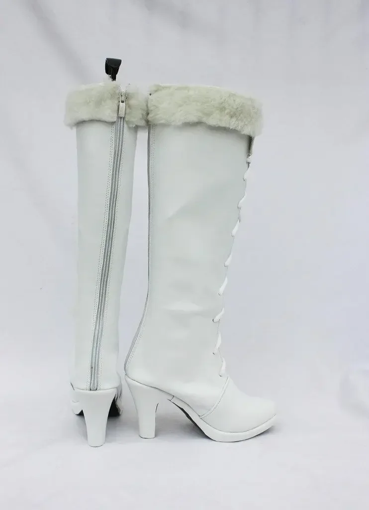 Bottes blanches de Cosplay Nico Robin sur mesure pour femmes, chaussures de Costume d'anime de haute qualité