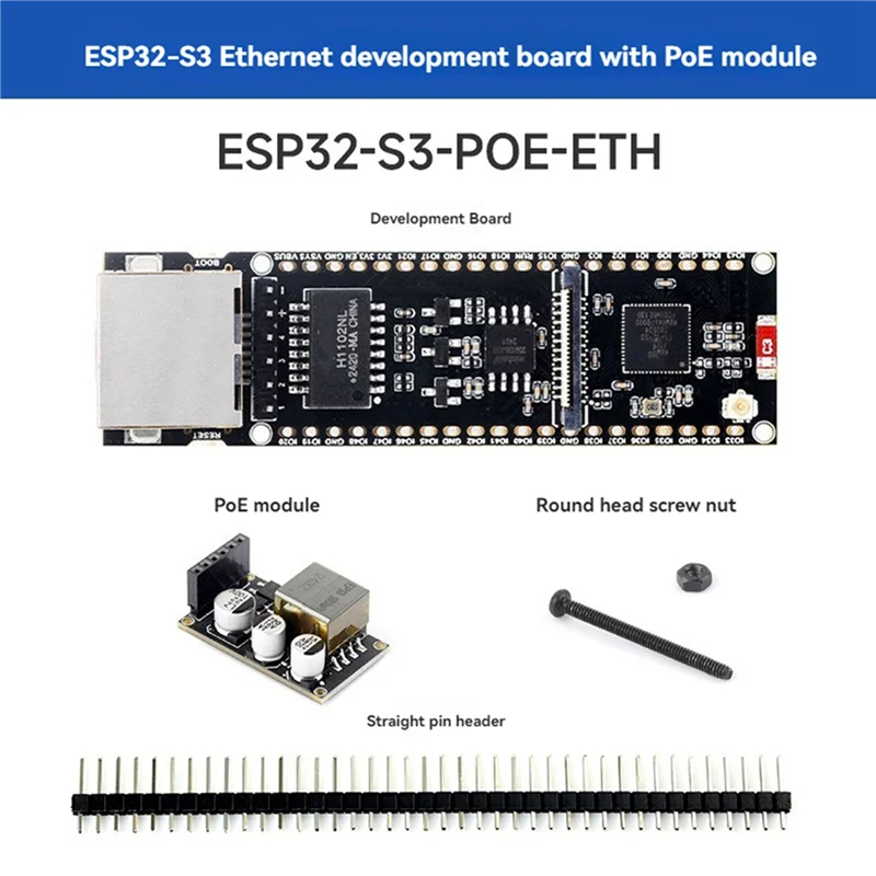 ABMF-8X ESP32-S3-POE-ETH ESP32-S3 이더넷 개발 보드 지원 Poe 듀얼 코어 Wi-Fi 및 Bluetooth 무선 USB Type-C