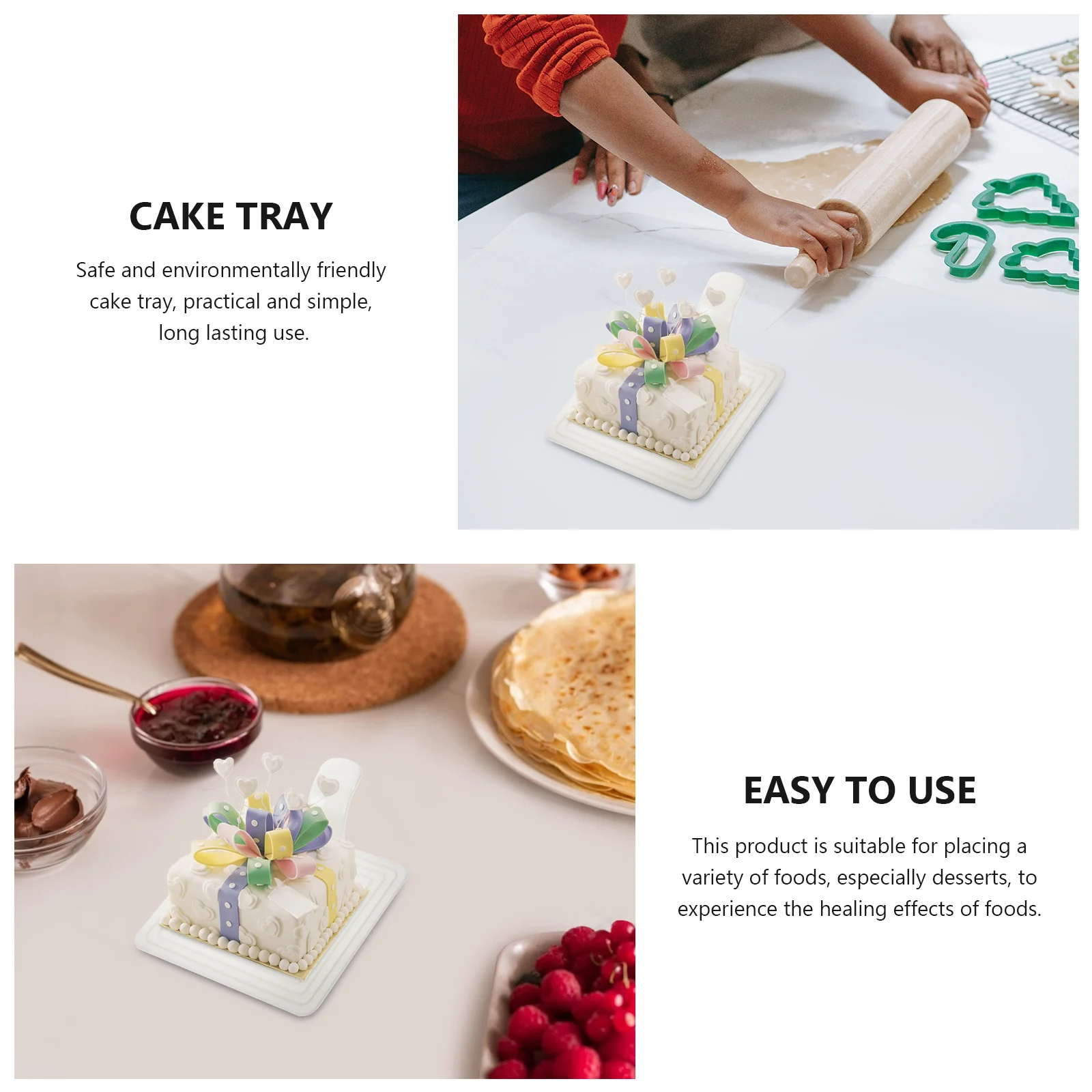 

100Pcs Mousse Trays Fine Workmanship Cake Bottom Bases Dessert Display Trays Baking Accessories Cake Boards