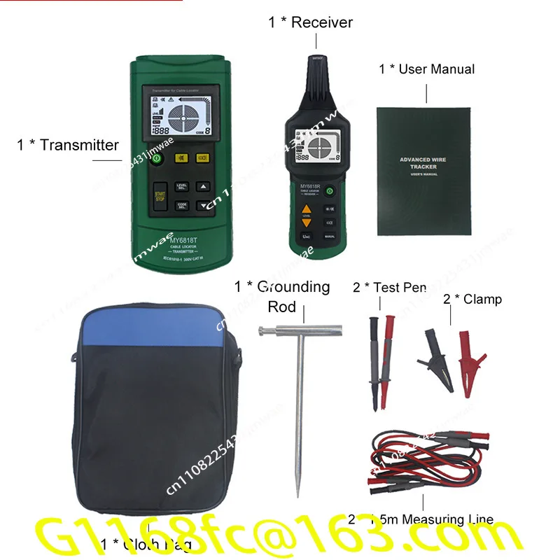 MY6818 Cable Detector Low Voltage Cable Depth 2 Meters Line Finding Buried Cable Fault Breakpoint