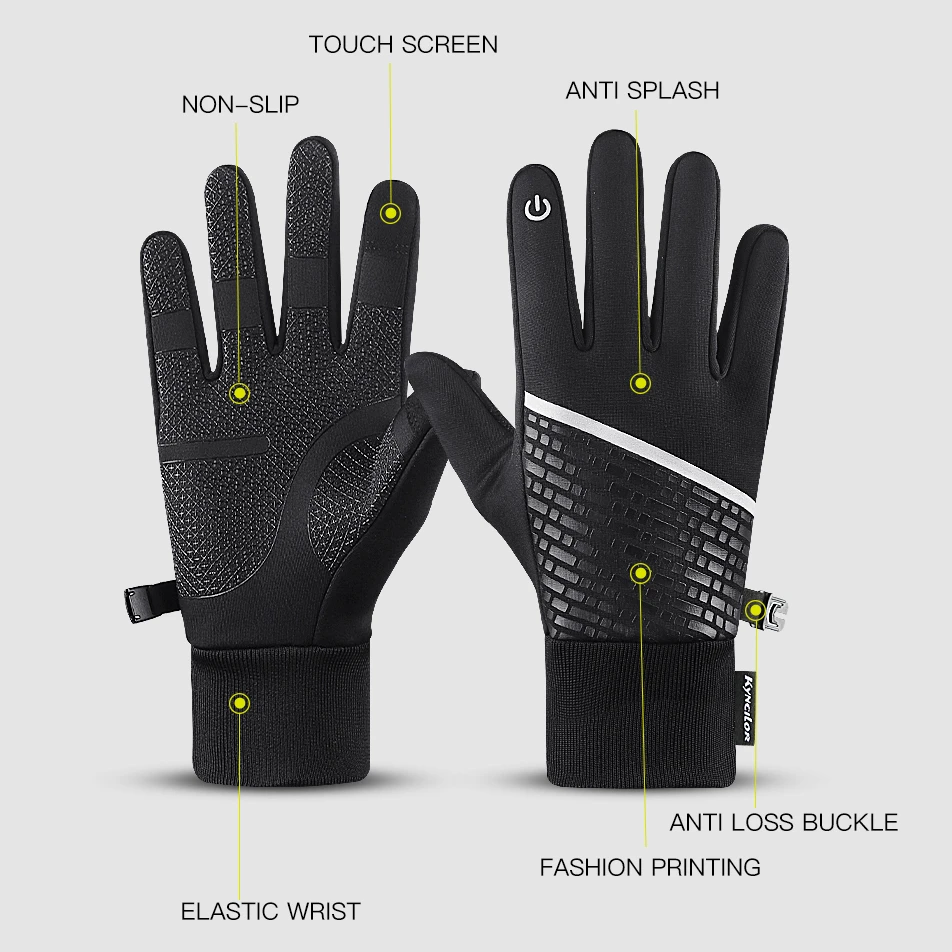 Youpin-guantes de invierno cálidos para pantalla táctil, manoplas impermeables de dedo completo para ciclismo, deporte, esquí, motocicleta