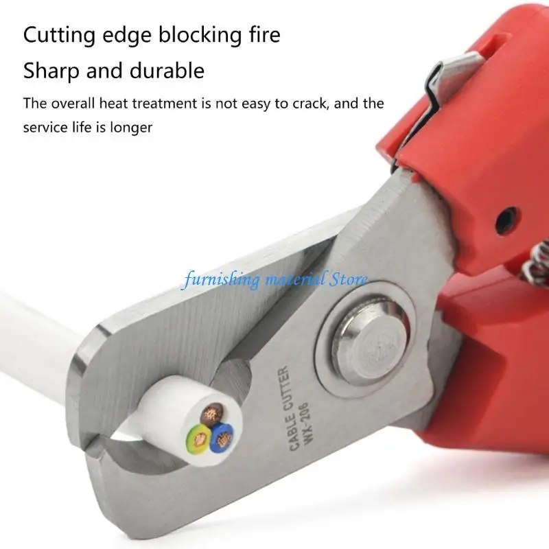 Y5GD WX206 6.7inch Wire Pliers Multifunctional High Carbon Steel Cable Cutter Manual Photovoltaic Cable Cutting Wire Break Plier