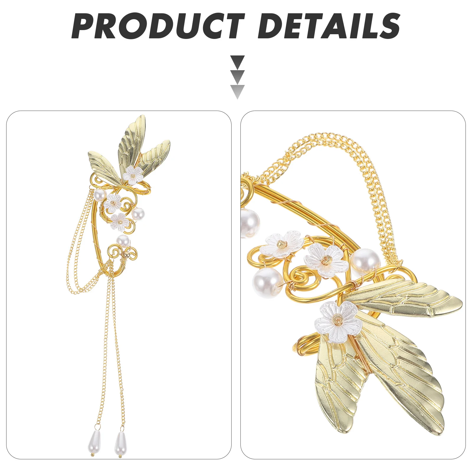 

2Pcs Butterfly Wing Tassel Earrings Dangle Clip on Earrings Women Non Piercing Ear Clips Decorative Trendy Fashion Jewelry