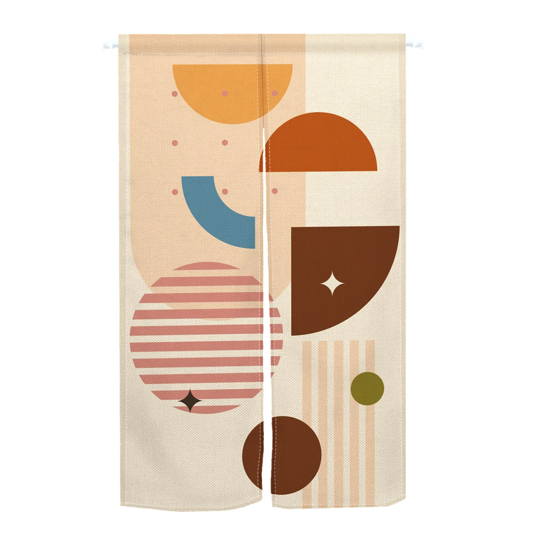 

Скандинавская простая японская дверная занавеска с геометрическим дизайном, разделительная перегородка для кухни, спальни, полуоткрывающиеся шторы для дверей