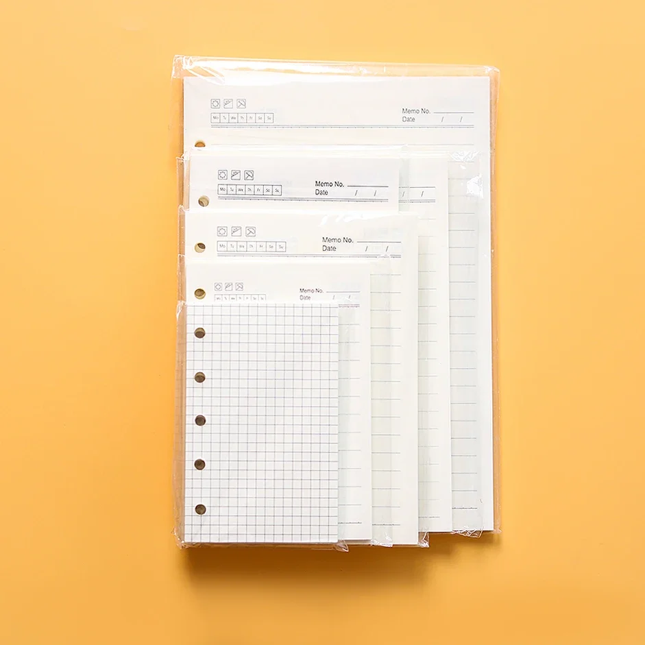 Carpeta de anillas de alta calidad, cuaderno A5 Personal A6 A7 tamaño A8, recargas de inserción, planificador diario en espiral de hojas sueltas,