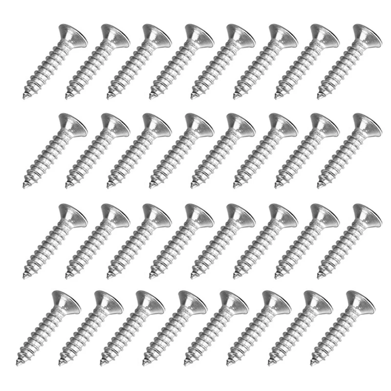 40 Pcs Self Tapping Screws Stainless Steel M4 Screws, Phillips Pan Head Screws For Hinge Multi-Purpose DIY Decorative