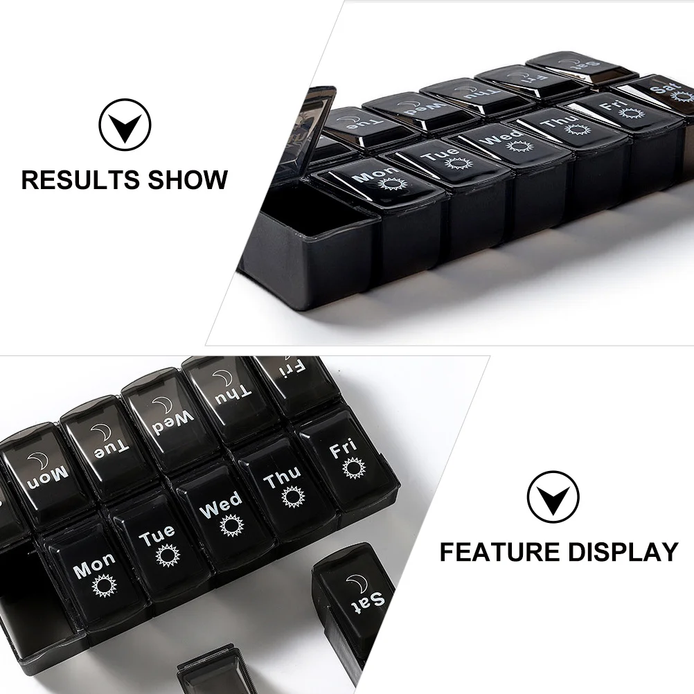 2 قطعة حافظات تخزين الأدوية ذات سعة كبيرة 7 أيام الأحد إلى الاثنين منظم سهل الفتح حامل متنوع لشرفة غرفة نوم المطبخ