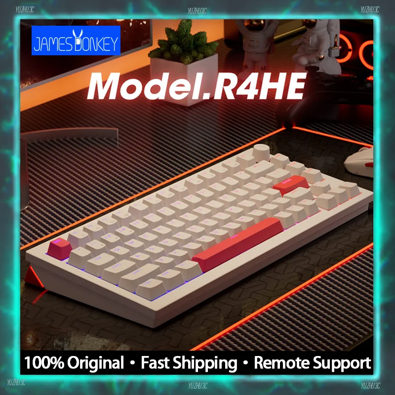 

Jamesdonkey R4HE Hall Effect Magnetic Switch Gaming Keyboard GATERON Magnetic Switch 2.4G Wireless Customized Switch Dyanmic RGB
