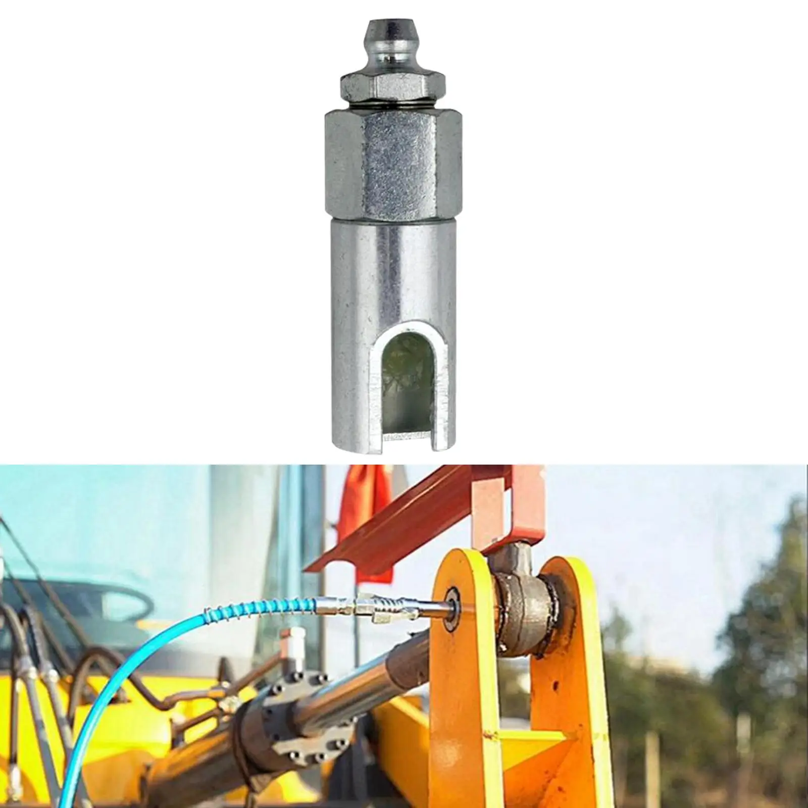 High Temperature Resistant Right Angle Grease Coupler with Slotted Adapter for Vehicle Service