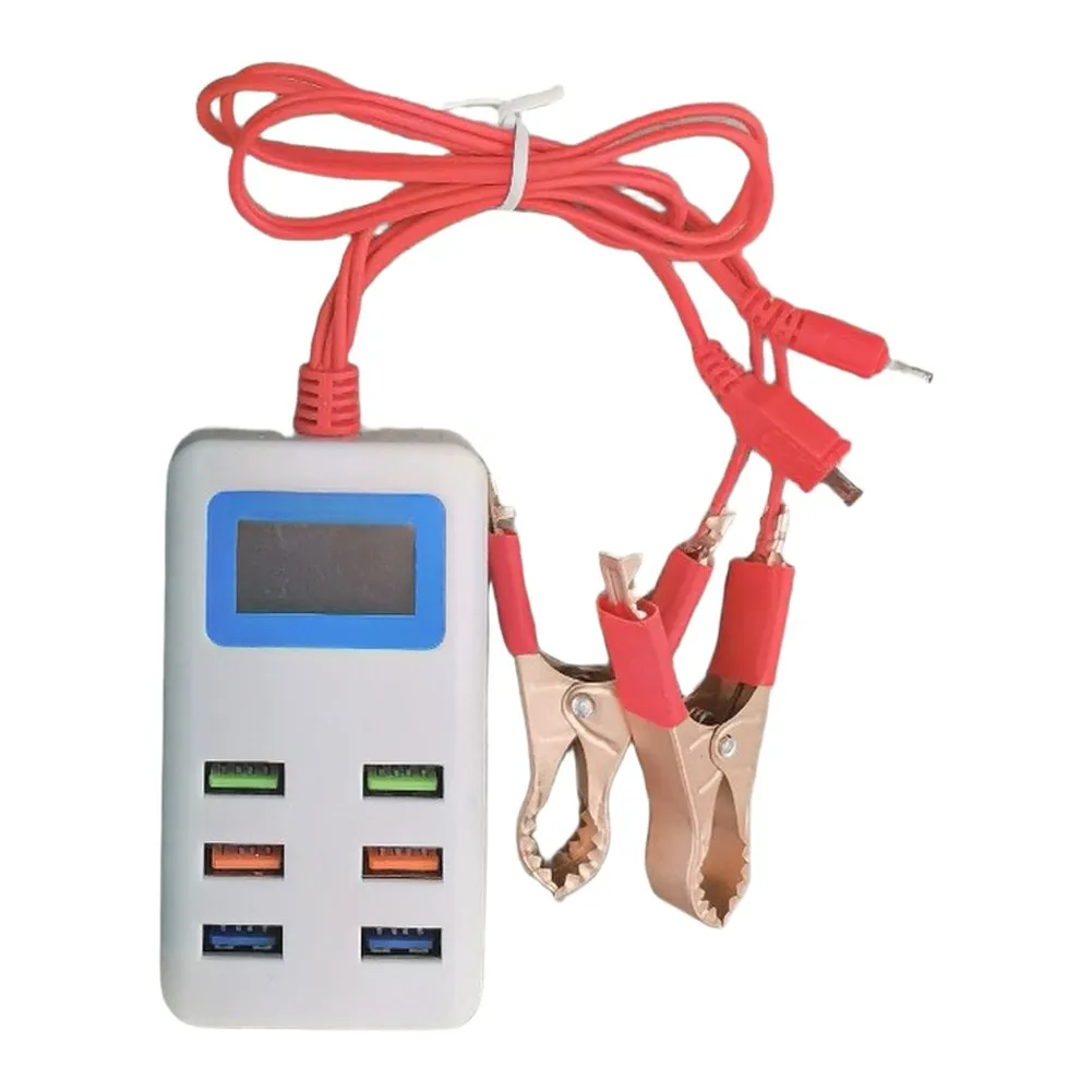 12-24V Multi-functional In Common Use 6-USB Charging Clip With LCD Display Fast Charging For The Fastest Charging Results