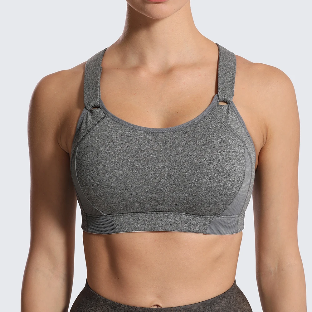 Racerback Sports Bra For Women Gym High Impact Full Coverage  Push Up Crop Tank Tops Fitness Gym Clothing Yoga Vests Streetwear