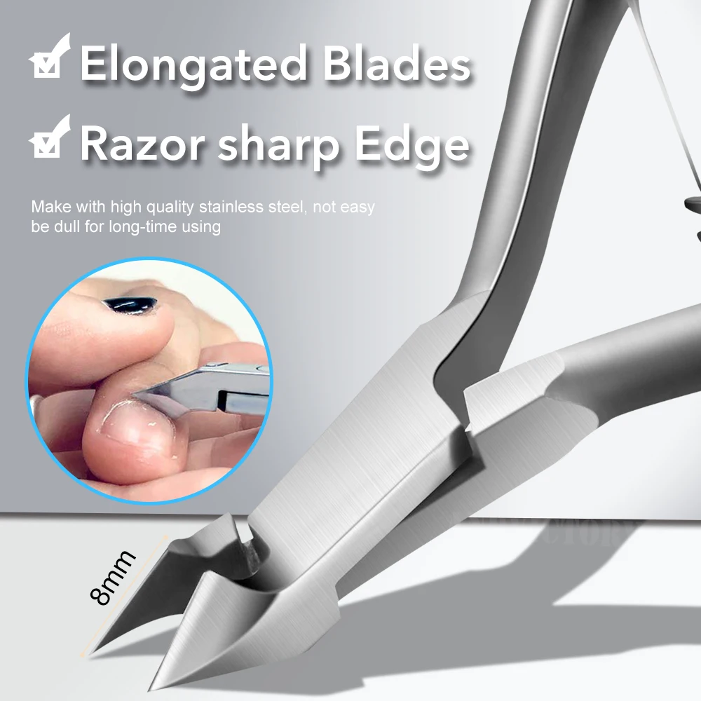 1 szt. Cążki do skórek trymer 3/4 szczęki nożyczki do skórek maszynki do strzyżenia ze stali nierdzewnej Cutter Remover Pedicure Manicure narzędzie do paznokci — zdjęcie 5