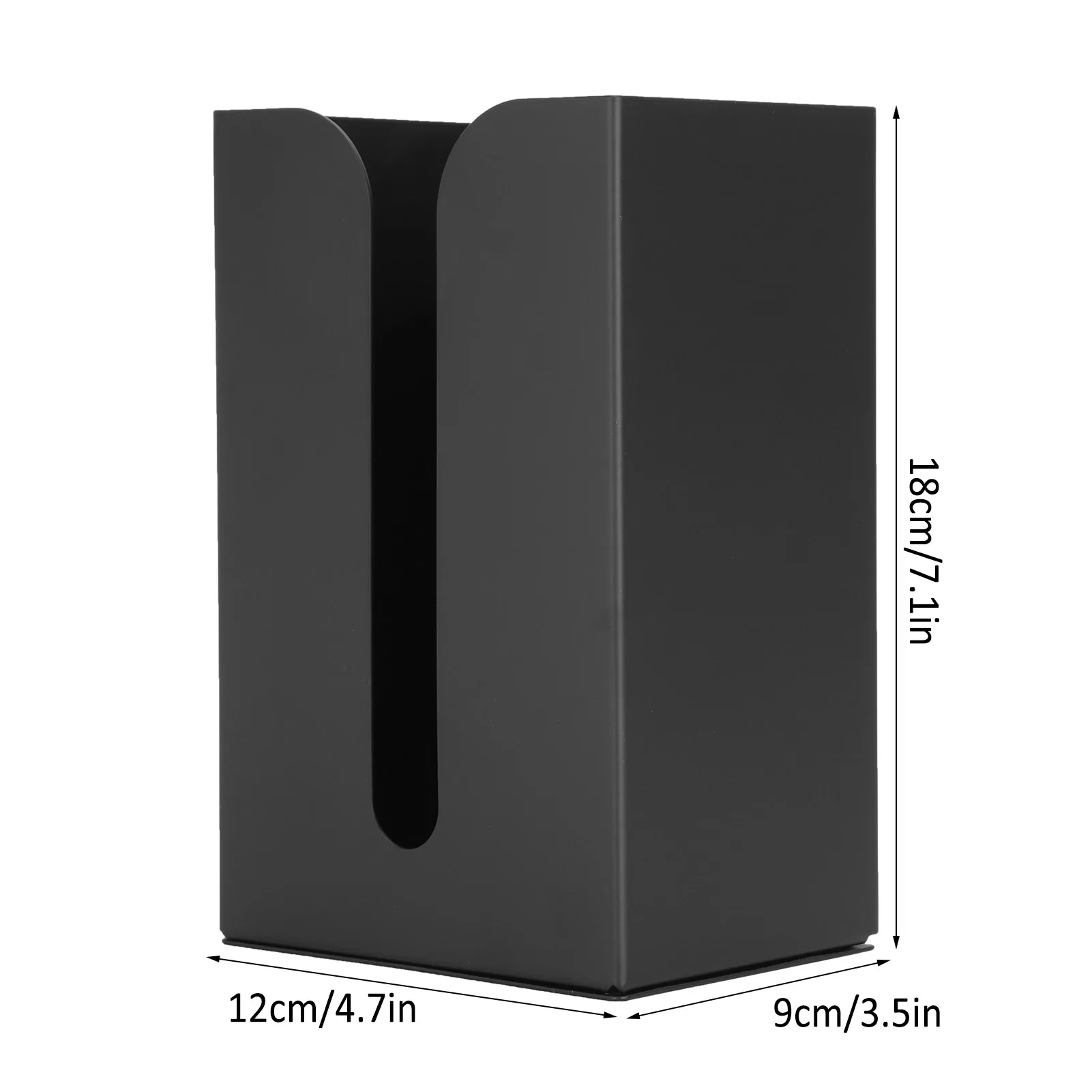 Hardware per il bagno Supporto per scatola di fazzoletti nero Supporto per montaggio a parete Organizzatore di tovaglioli per cucina Bagno WC Accessorio per la casa