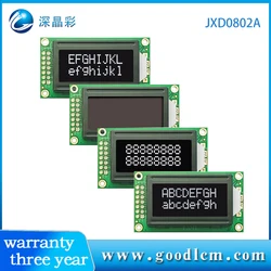 0802a 2X8 lcd display hd44780d or AIP31066 controller 08 * 02 LCD module Multiple modes and 5V or 3.3V power supply VA  white