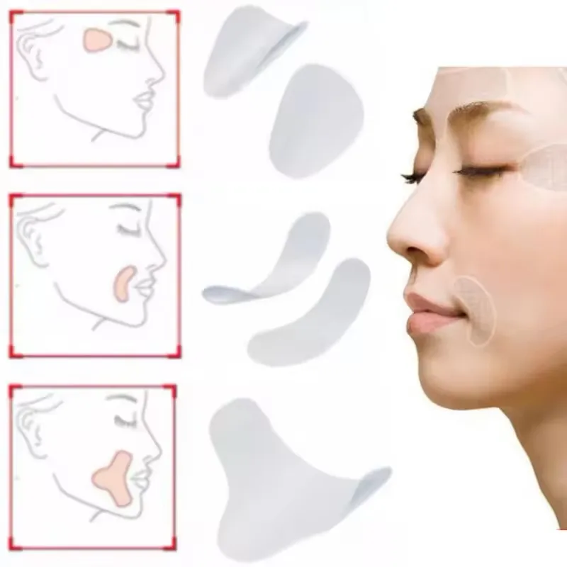 Adesivos Finos para Linhas Faciais, Patches Anti-Rugas para Pele Flácida, Fita para Levantar Linhas de Expressão e Sorriso na Testa