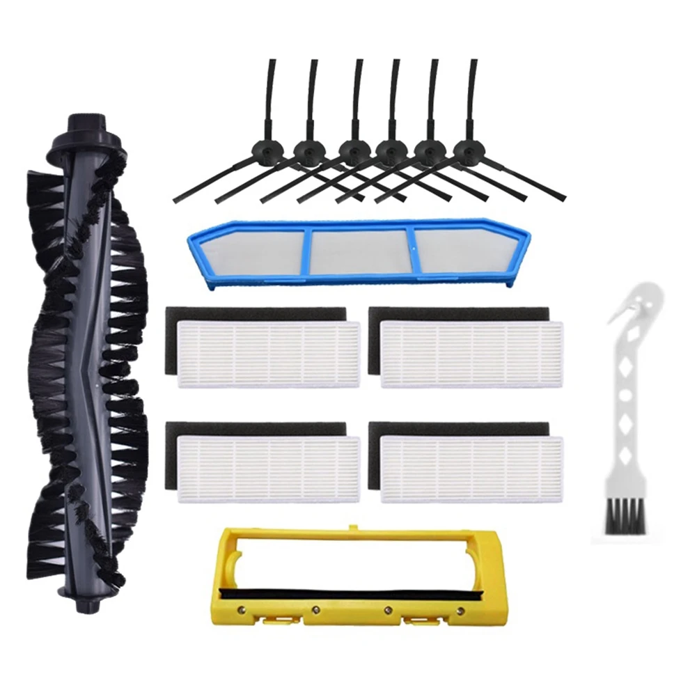 Replacement Roller Brush Side Brushes HEPA Filters Compatible for Ilife A4 A4S A40 Robot Vacuum Cleaner Accessories