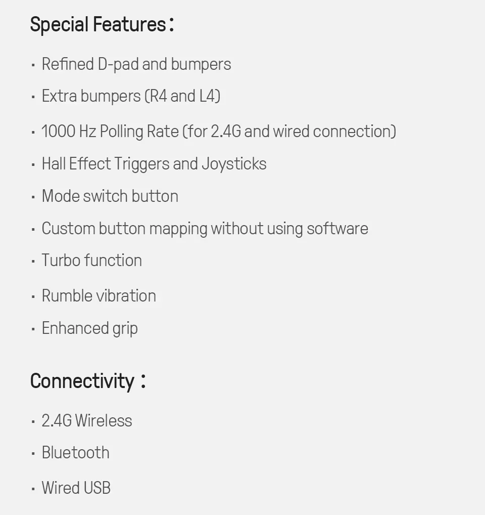 8BitDo Ultimate 2C Wireless Gaming Controller mit Hall-Effekt-Joystick für Windows 10/11 Android-New Transparent Black Edition – Detail 24