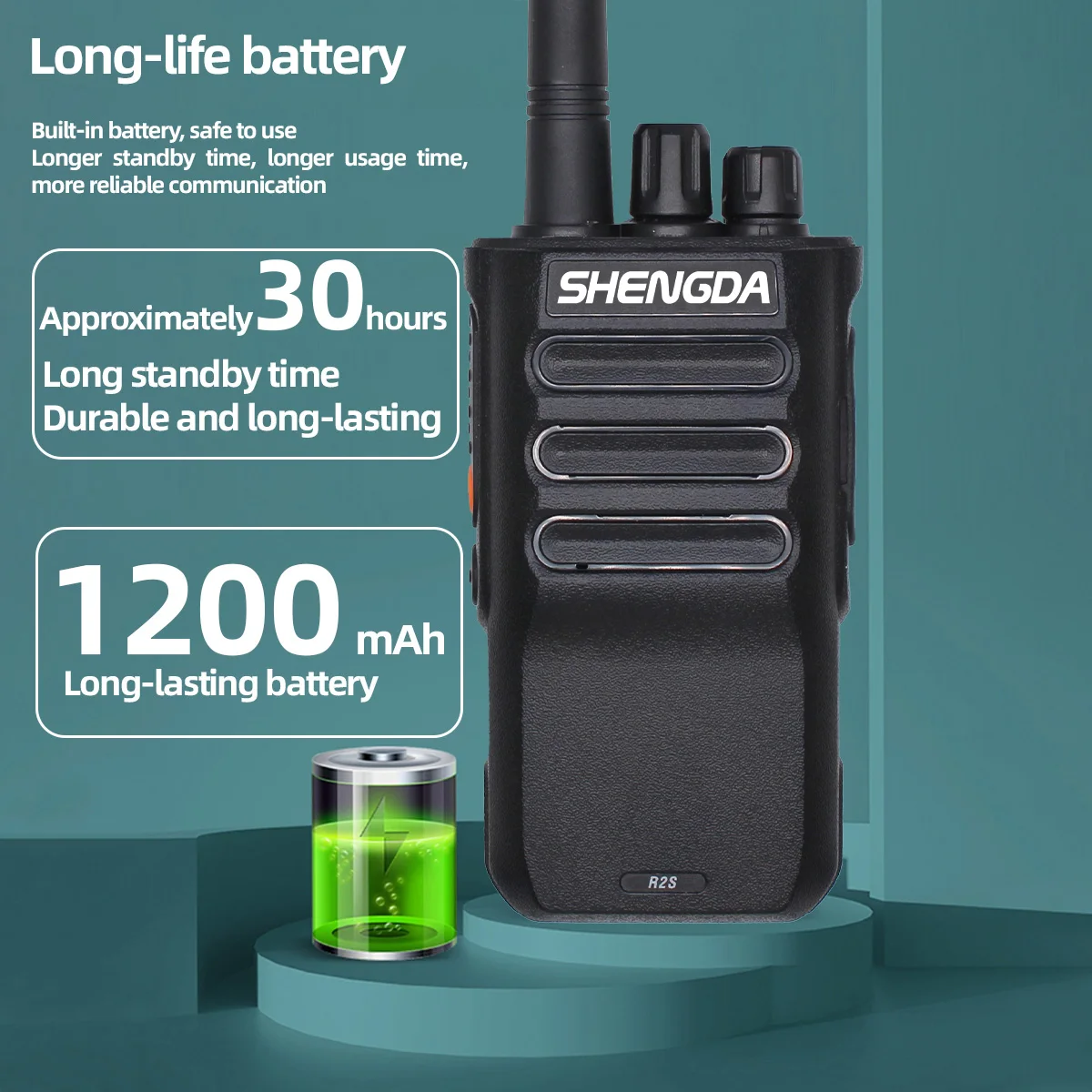 SD-R2S Small-Sized Walkie-Talkie One Key Frequency Matching Large Capacity Battery 400-500MHz Good Value for Money Portable
