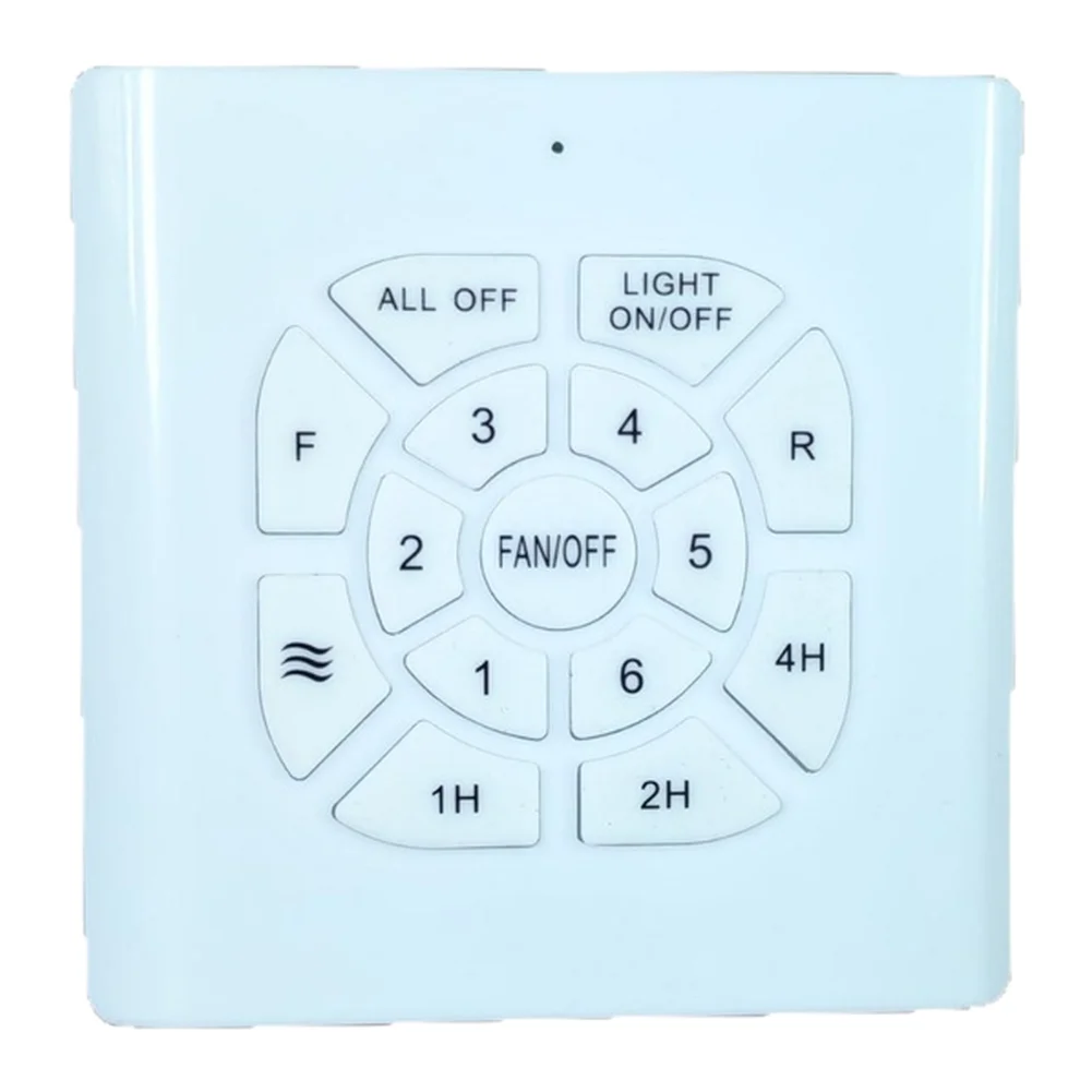 White 6 Variable For Frequency Fan Light Remote Control Wall Switch With Reversible Direction And Brightness Adjustment For Ceil