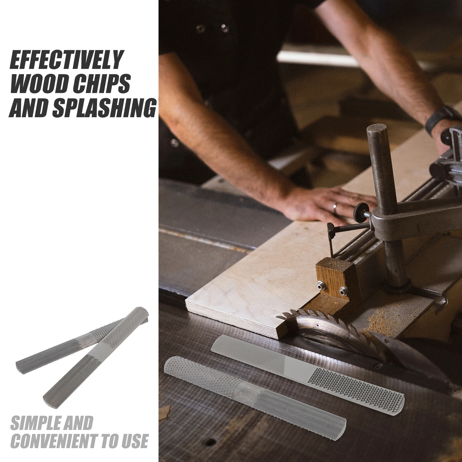 

2pcs Woodworking Files Wood Rasp Hand Tools For Metal Drywall Flat Half Round Needle File Set Steel Sharp Durable Rust