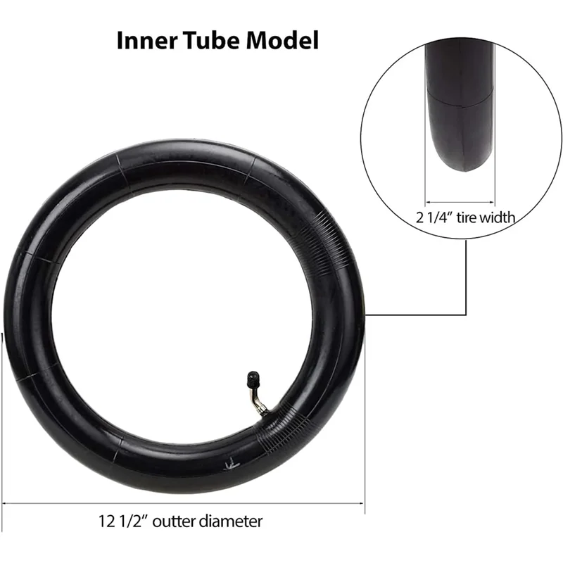 أنابيب سكوتر للخدمة الشاقة ، ساق صمام زاوية للدراجة ، 12 "x" ، إطار 12 "x 2" ، متوافق مع معظم