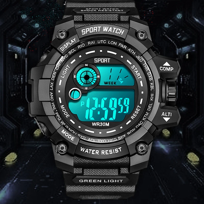 New Men LED Digital Watches Luminous Fashion Sport Waterproof Watches For Man Date Army Military Clock Relogio Masculino image 4