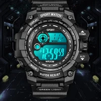 Montres numériques LED pour hommes, lumineuses, à la mode, étanches, pour hommes, date, horloge militaire, nouvelle collection 4