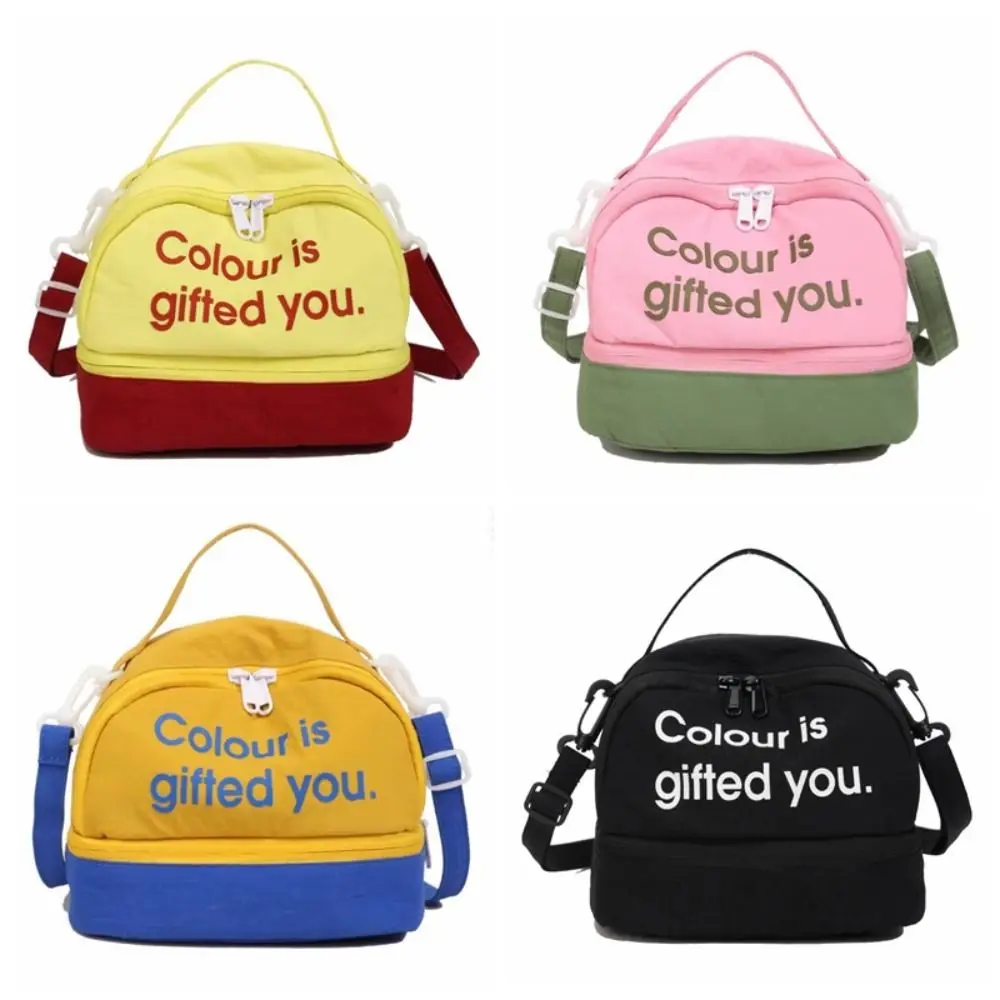 แฟชั่น Letter SHELL กระเป๋าสะพาย Contrast สีมือถือไนลอน Crossbody กระเป๋าน้ําหนักเบาสไตล์เกาหลีกระเป๋าถือผู้หญิงกลางแจ้ง