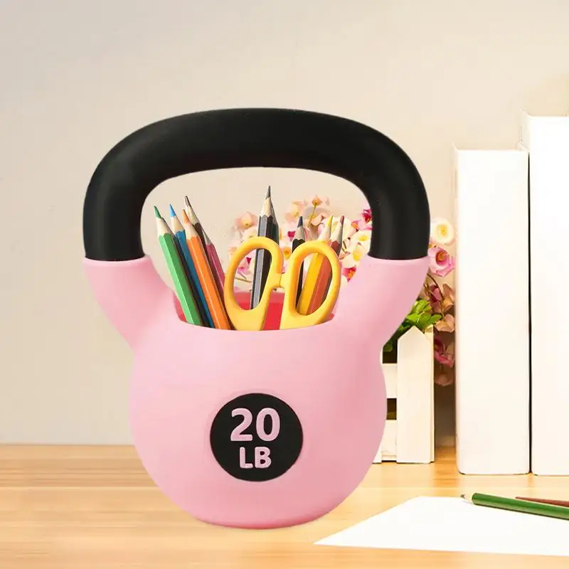 حامل قلم للمكتب، حامل تخزين القلم الرصاص، أكواب منظمة، ملحقات مكتبية ممتعة للنساء والرجال والكبار وعشاق اللياقة البدنية
