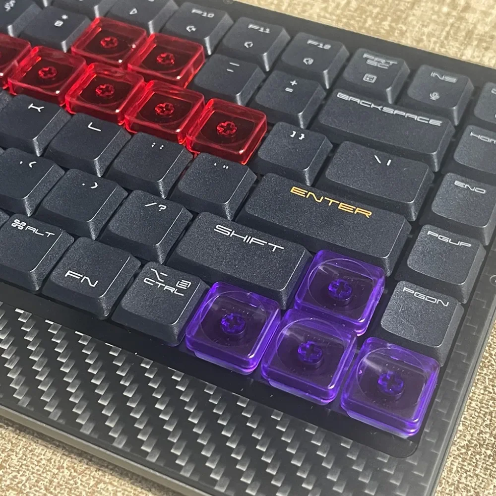 Transparent Ultra-thin Keycaps Wordless PC Material for Mechanical Keyboard Low Axis
