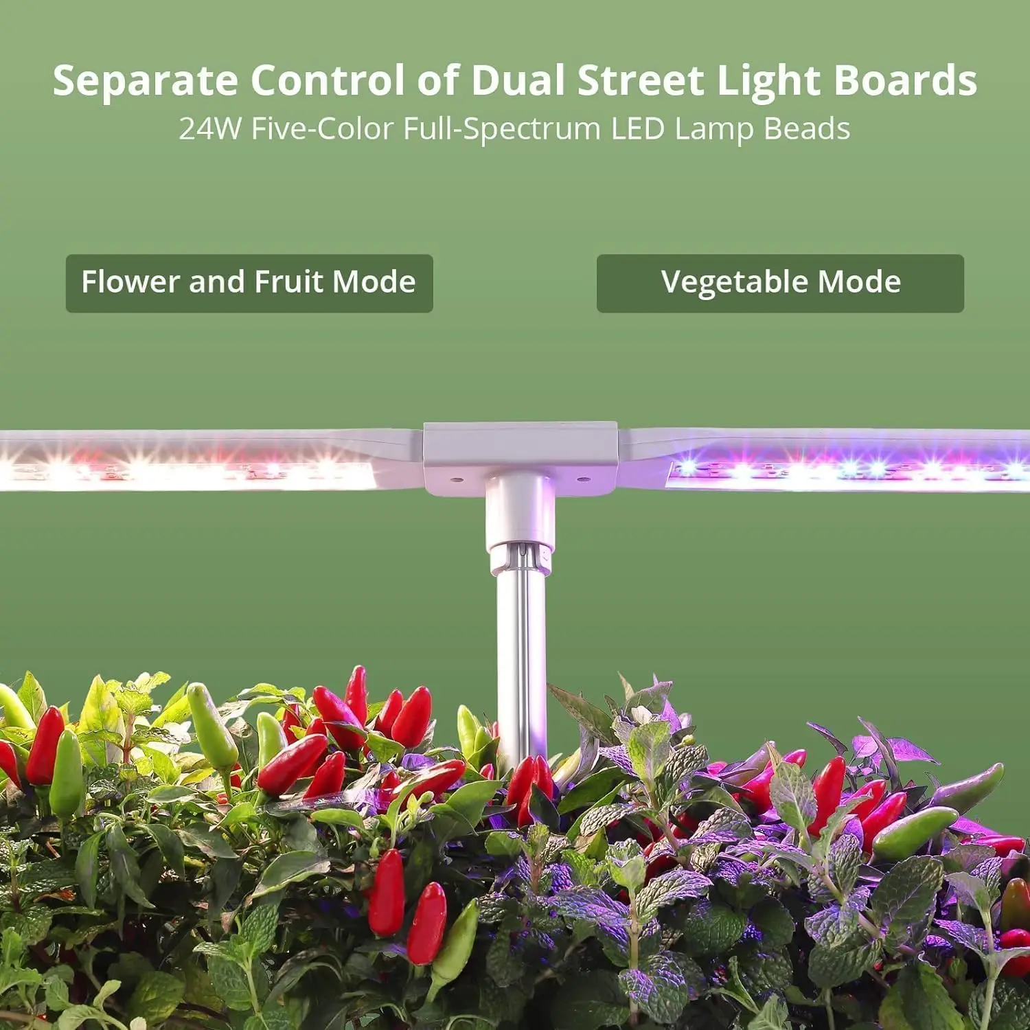 نظام زراعة مائية للحديقة الداخلية ، طقم حديقة عشبية ، ضوء نمو LED لطيف كامل ، 12 بودس ، 24 واط ، 5 ألوان