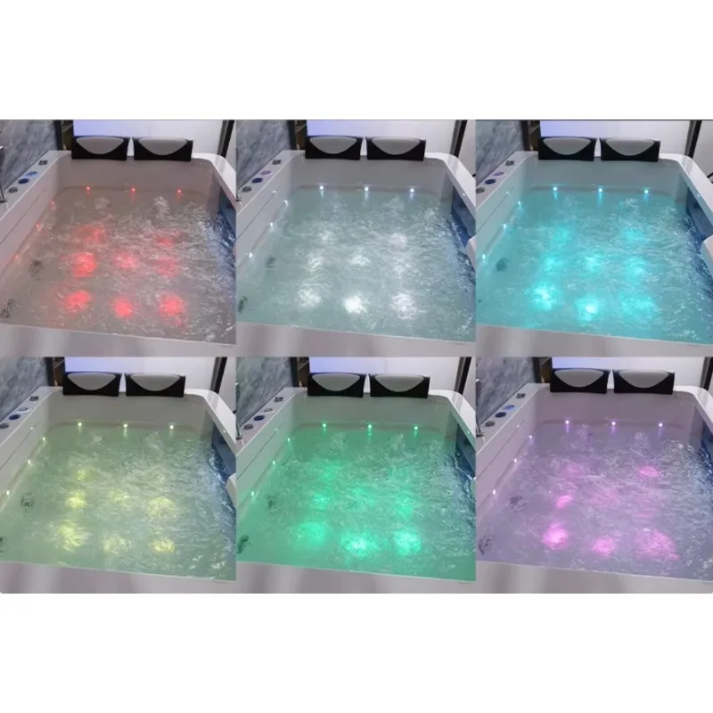 

Professional Acrylic Hydrotherapy Hot Tub White 2 Persons whirlpool Double Shower Massage Bathtub Price