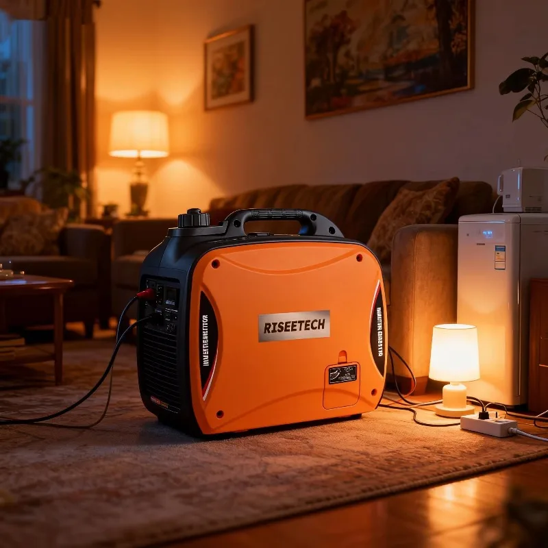Ultra Quiet 2500W  Inverter Generator 98cc 4.5L Fuel Tank Auto Start 110V/220V Dual Voltage 50/60Hz Home Backup Camping