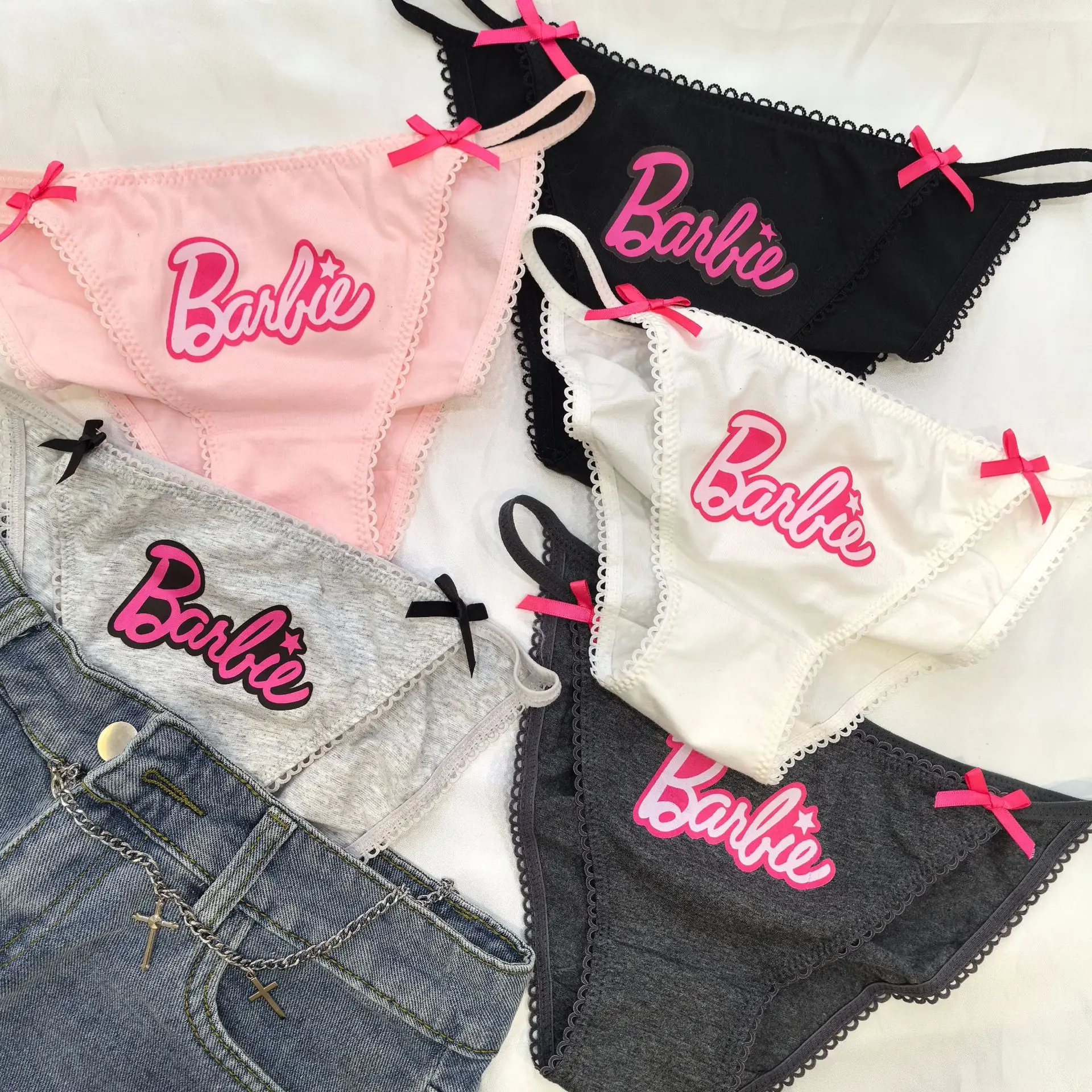 

Barbie kawaii cotton women's panties anime sexy sweet cool girl spaghetti straps breathable panties women's panties underwear