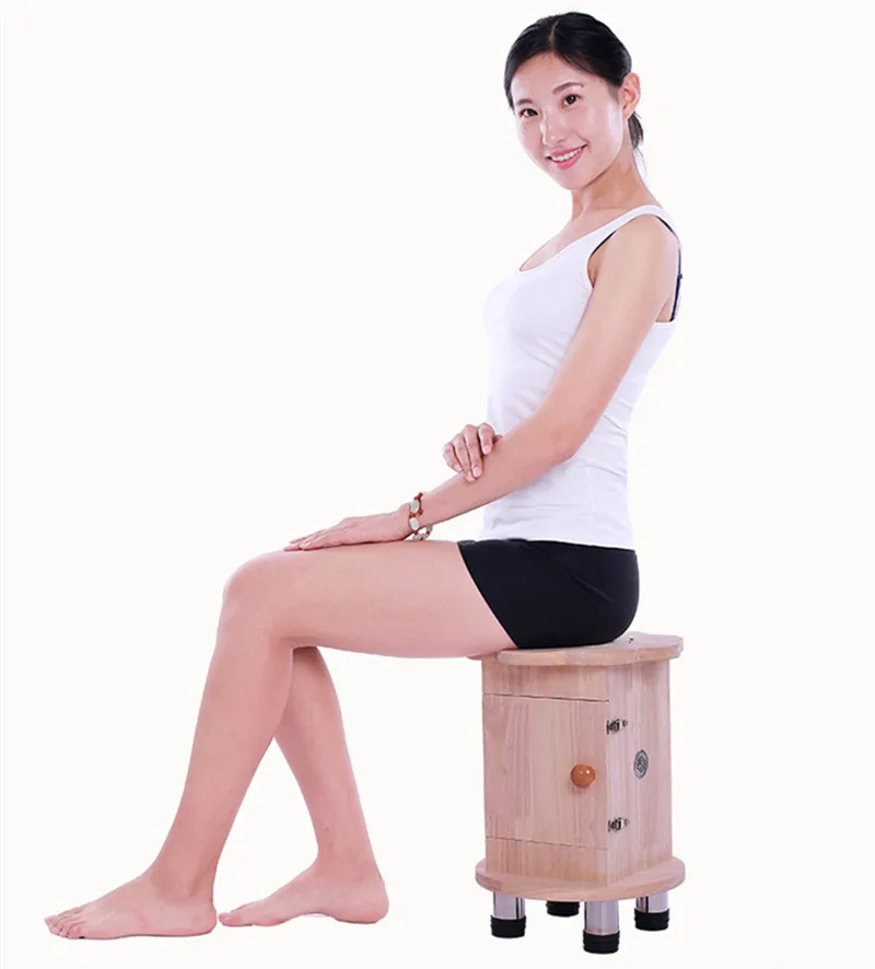 Smokeless Moxibustion Instrument Venting Seated Electric Moxa Device Ce Hip Wooden Customized Size Available Treatment Apparatus