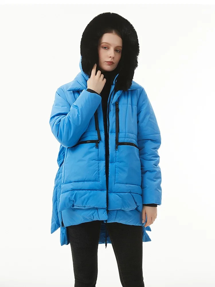 

Thick Warm Fluff Parka for Women,Pocket Design Hood, Female Winter Jacket, Stylish Coat, Waterproof Outerware, New, Hot, 2023