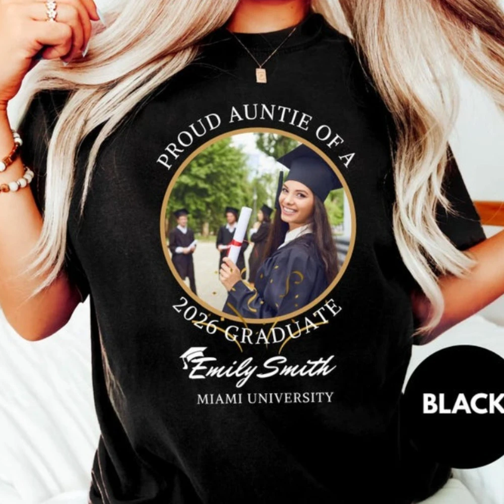Personalized Graduation Shirts Proud Father A 2026 Graduate TShirt Custom Proud 2026 Graduate Tee Add The Photo Graduation Shirt