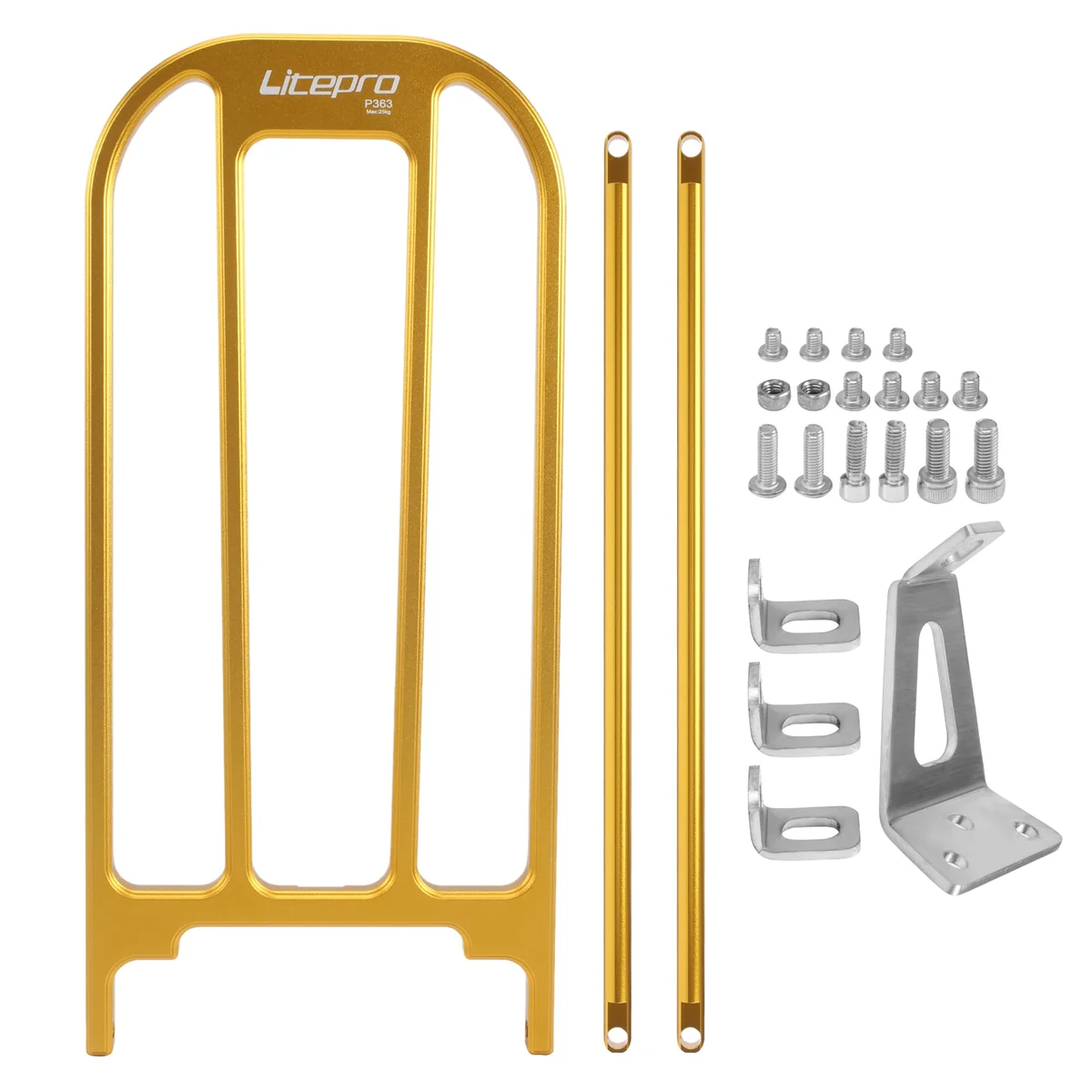 

Litepro Bicycle Rear Rack Aluminium Alloy Bike Standard Rack for Brompton Bike Standard Rack,Gold