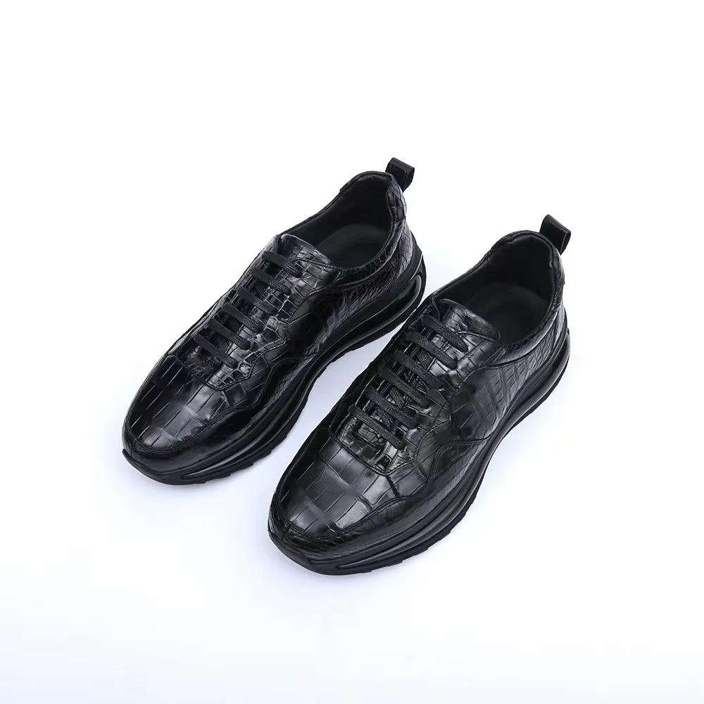 

2025 new arrival Fashion Crocodile Skin causal shoes men,male Genuine leather sneakers PDD684
