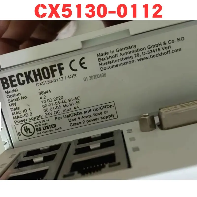 New and used PLC controller CX5130-0112 Functional test OK