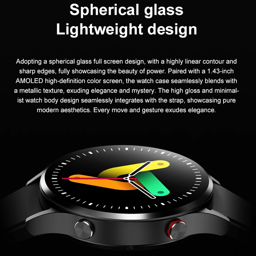 2024 New 1.43 Inch Smartwatch 6 AMOLED Display Watches120+ Sport Mode IP68 Waterproof Bluetooth Talk Smart Watch For Android IOS